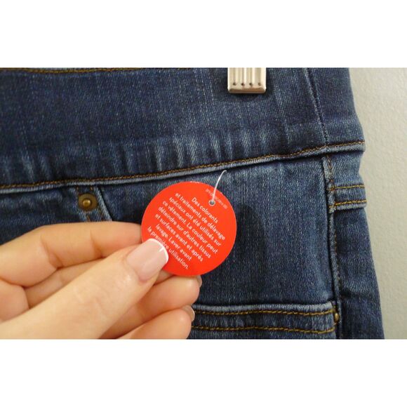 Spanx Distressed Ankle Skinny Jeans - Medium Wash L - Picture 7 of 10